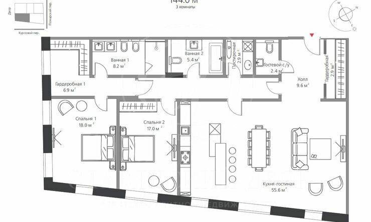 Лот-8285-238256 Продажа квартиры Хамовники, Плющиха
