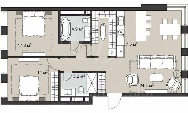 Лот-9638-243680 Продажа квартиры Замоскворечье, Якиманка