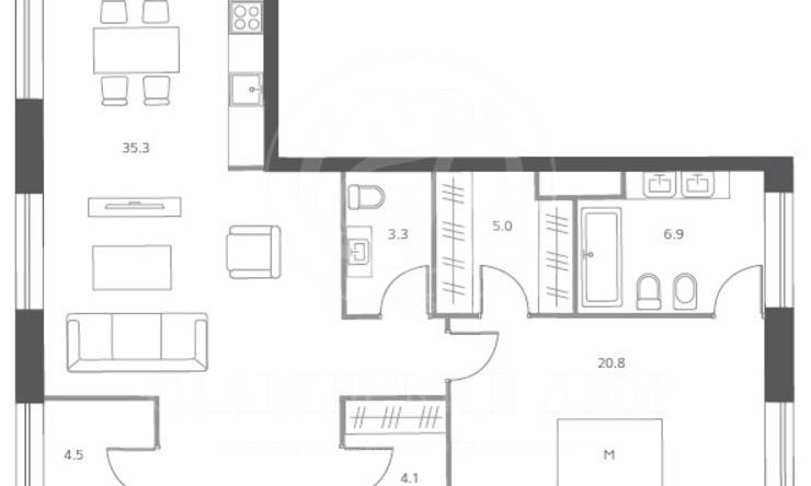 Лот-12027-258125 Продажа квартиры Замоскворечье, Якиманка