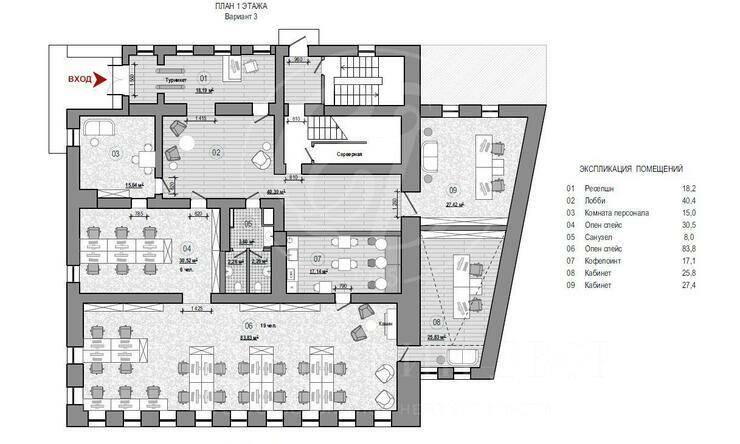 аренда  ЦАО Цветной Бульвар Каретный Средний пер.