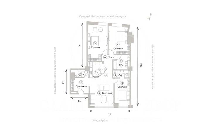 Лот-7237-346736 Продажа квартиры Арбат, Смоленская
