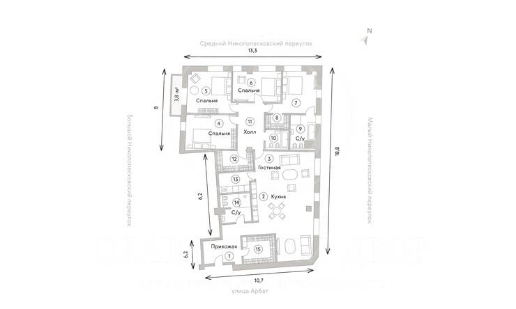 Лот-7234-346739 Продажа квартиры Арбат, Смоленская