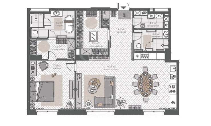 Лот-12901-359442 Продажа квартиры Хамовники, Плющиха