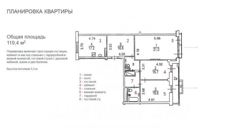 Лот-8516-56874 Продажа квартиры Юг